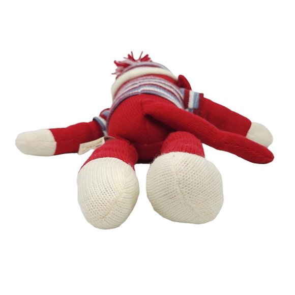 Dan Dee Sock Monkey Plush 19" Stuffed Animal Toy Pom Pom Cap Red Blue - Picture 8 of 11